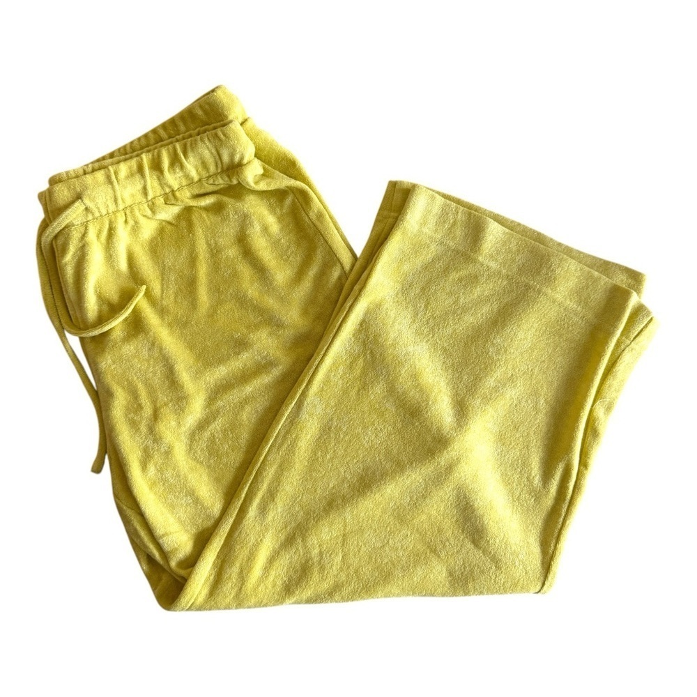 Andie Chartreuse Yellow Cropped Lounge Pants